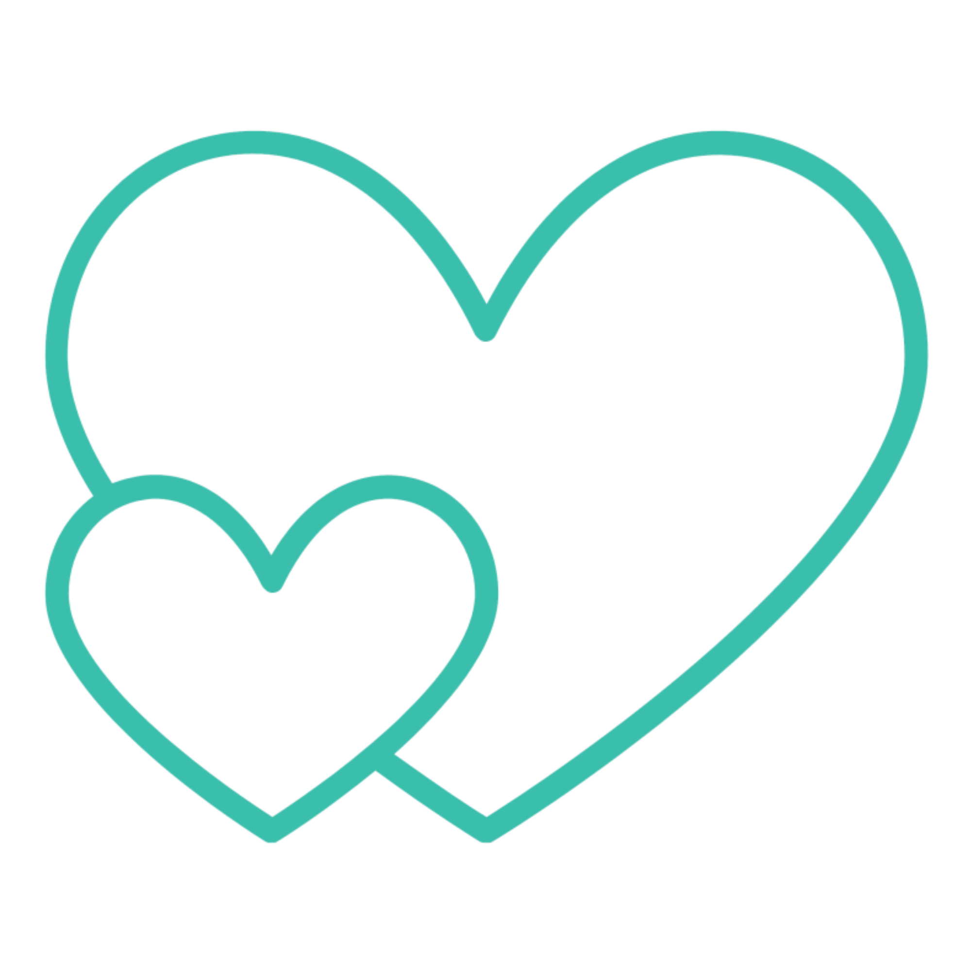 An image of two hearts, representing how WriggleBum is a helping hand for new parents
