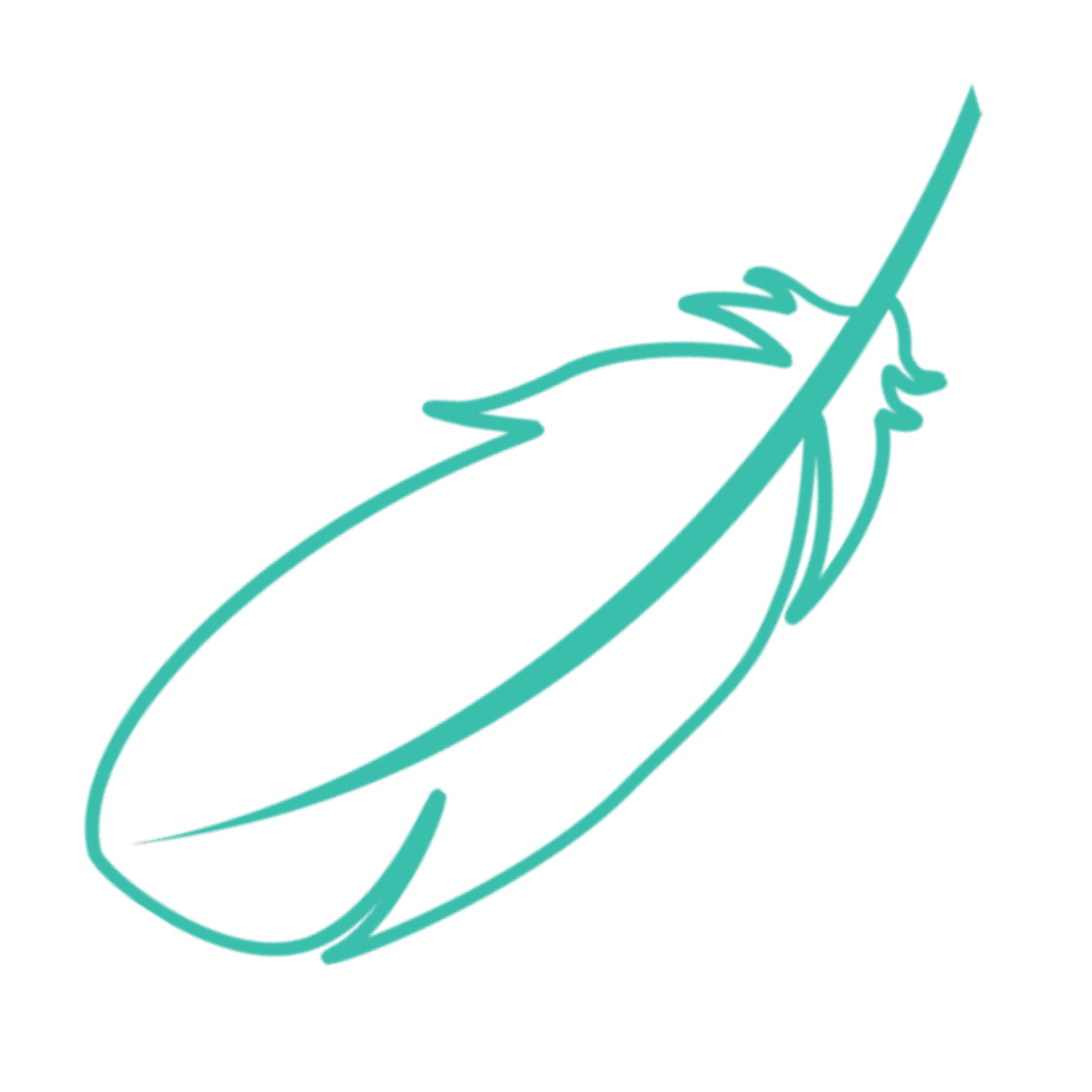 An image of a feather, representing how gentle and comfortable WriggleBum nappy change harness is for babies
